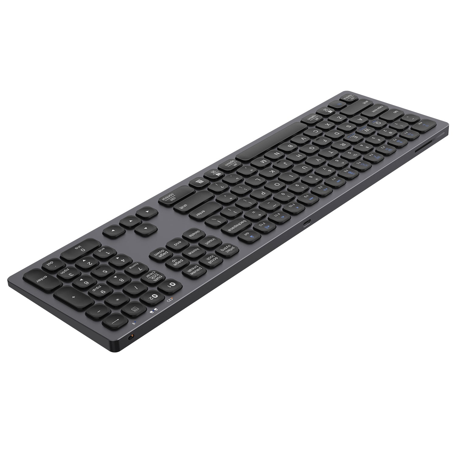 Amper Slim Full Size Aluminium USB-C Rechargeable Bluetooth Keyboard For Windows - Amper HQ