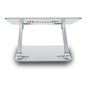 Amper Dual Hinge Adjustable Aluminium Laptop Stand - Silver