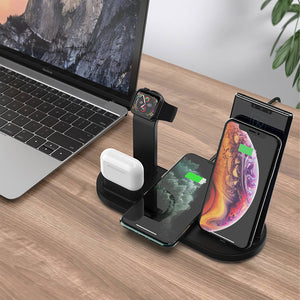 Amper 5-in-1 Dock and Wireless Charger for smartphone, iPhone, Apple Watch, AirPods - Amper HQ