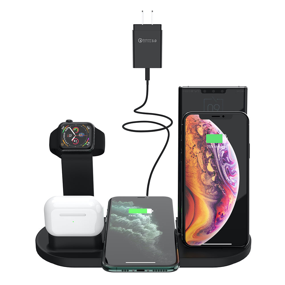 Amper 5-in-1 Dock and Wireless Charger for smartphone, iPhone, Apple Watch, AirPods - Amper HQ