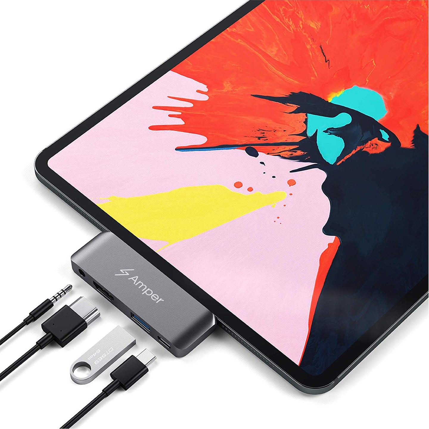 Amper 4-In-1 USB-C Hub for iPad Pro & Android Tablets - Amper HQ