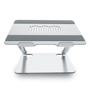 Amper Dual Hinge Adjustable Aluminium Laptop Stand - Silver