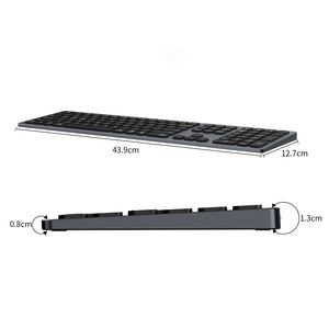 Amper Slim Full Size Aluminium USB-C Rechargeable Bluetooth Keyboard For Mac - Amper HQ