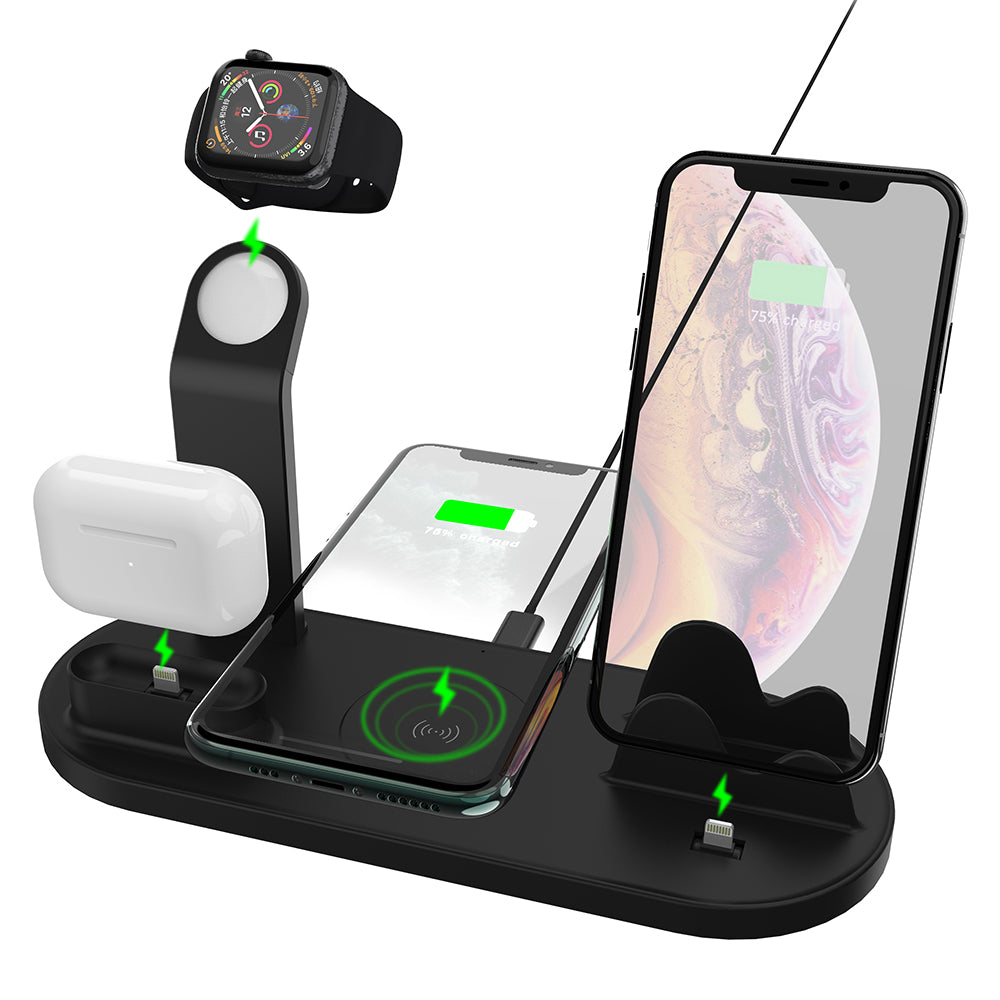 Amper 5-in-1 Dock and Wireless Charger for smartphone, iPhone, Apple Watch, AirPods - Amper HQ