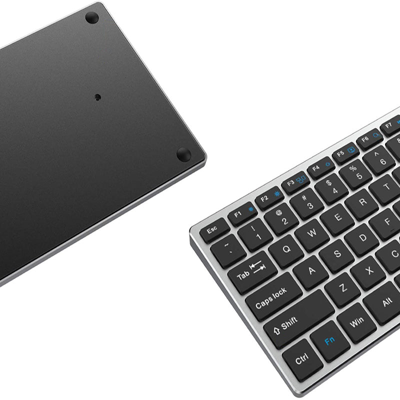 Amper Aluminium Slim Compact Rechargeable 4 Channel Bluetooth Keyboard For Windows and Mac OS - Amper HQ