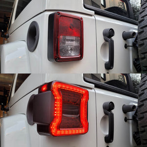 JL Tail Light Conversion Kit for JK Jeep Wrangler 07-18 JK/ JKU - Clear - Amper HQ