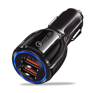 8W Dual USB Port QC3.0 Qualcomm Quick Car Charger