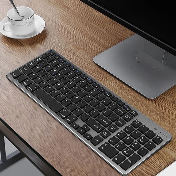 Amper Alloy-Look Compact Rechargeable Bluetooth Keyboard For Windows and Mac OS - Amper HQ