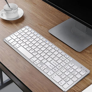 Amper Alloy-Look Compact Rechargeable Bluetooth Keyboard For Windows and Mac OS - Amper HQ