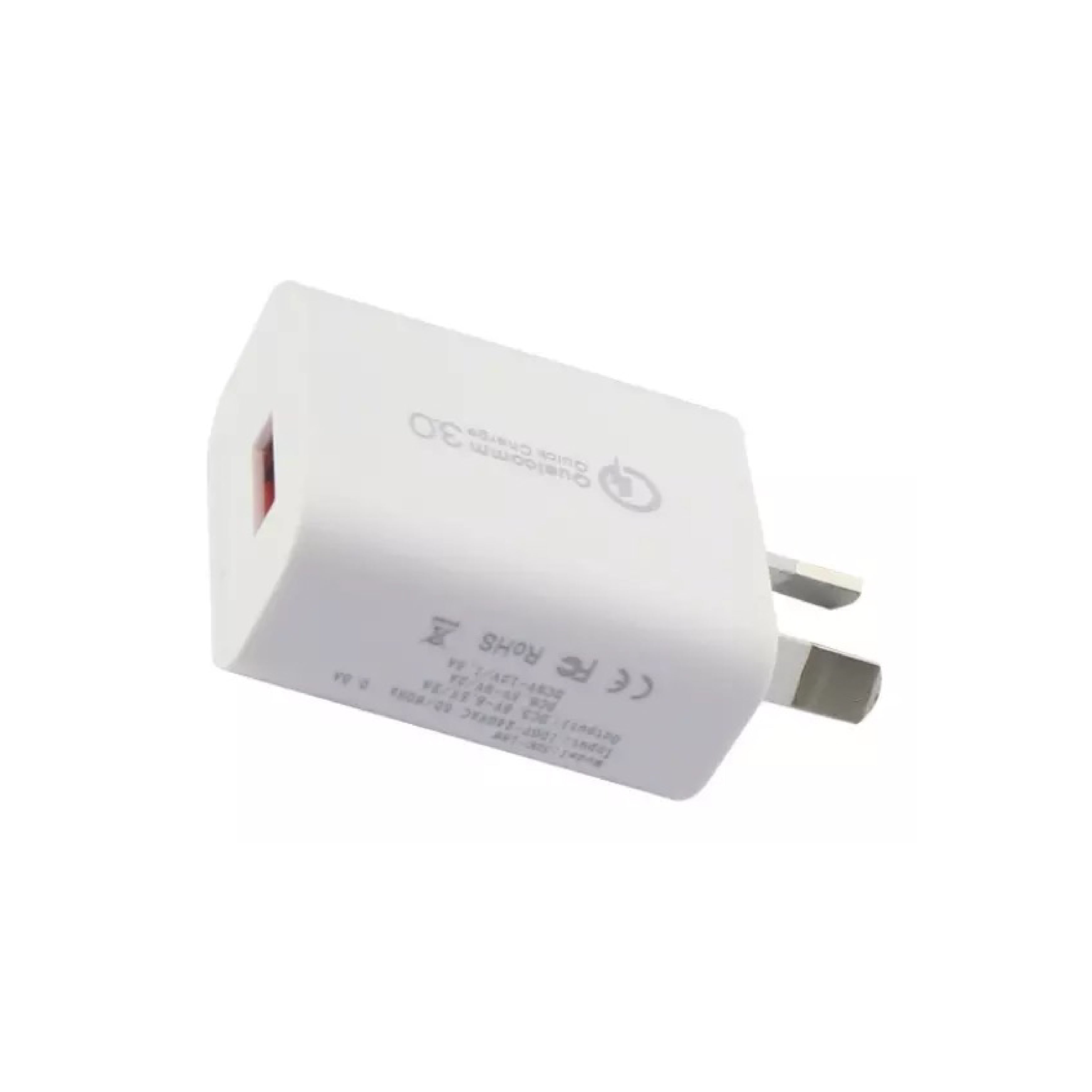 18W QC3.0 Qualcomm Quick Charger for fast iPhone iPad & Android Charging - Amper HQ