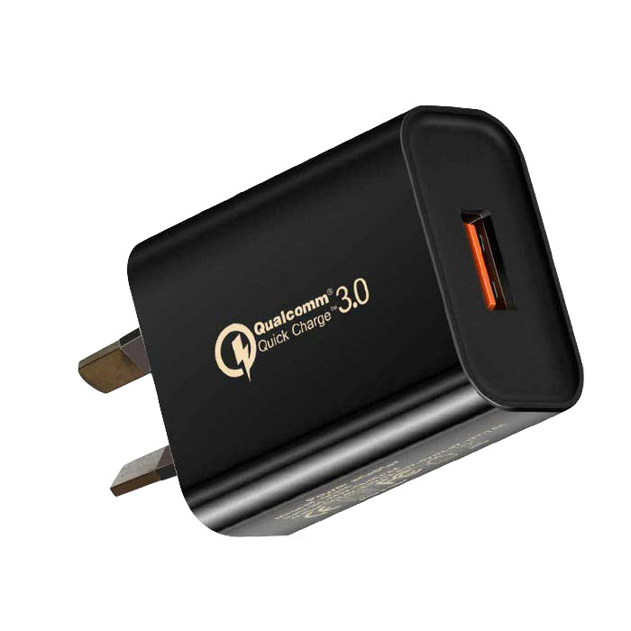 18W QC3.0 Qualcomm Quick Charger for fast iPhone iPad & Android Charging - Amper HQ